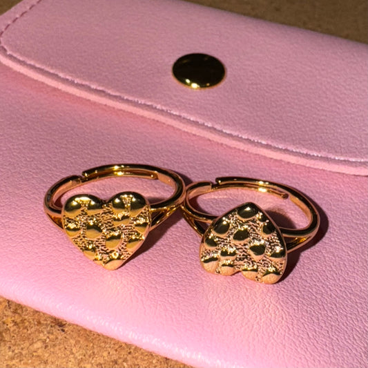 Textured Heart Ring