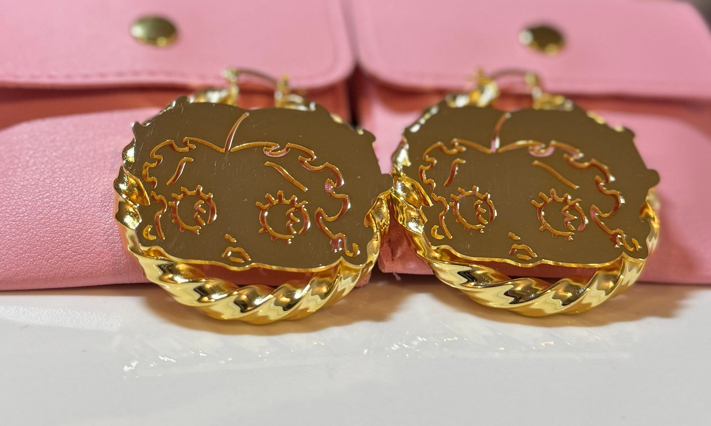 Betty Boop Vintage Muse Hoop Earrings