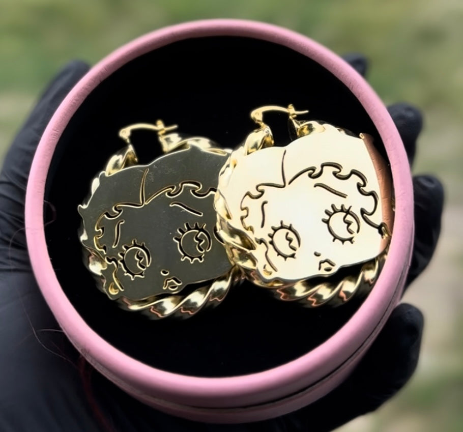 Betty Boop Vintage Muse Hoop Earrings