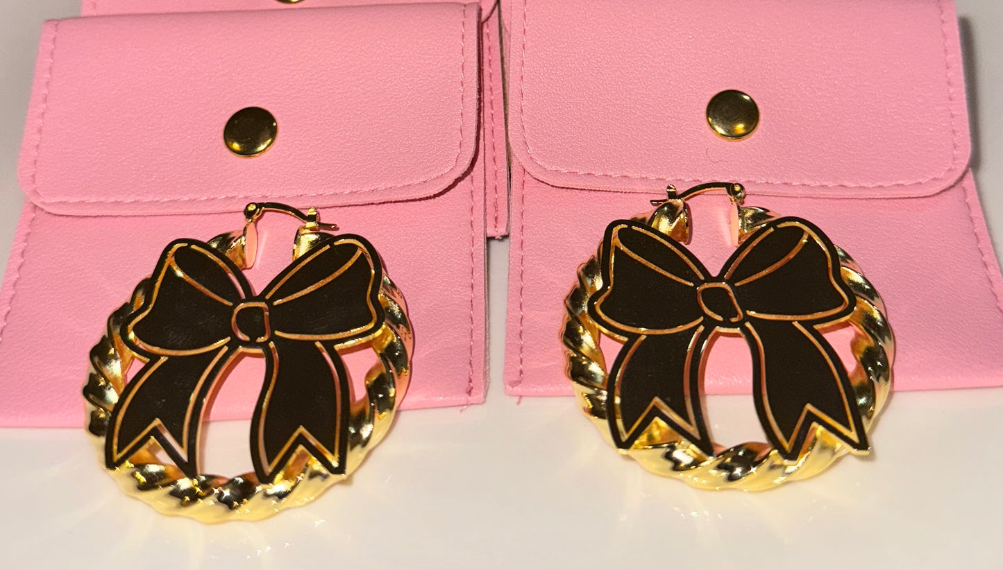Bow Hoop Earrings