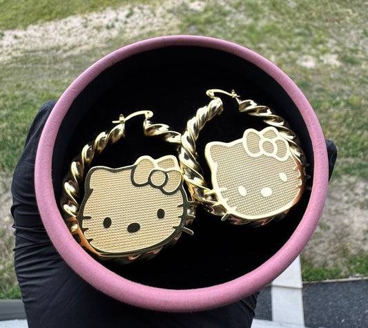 Hello Kitty Hoop Earrings