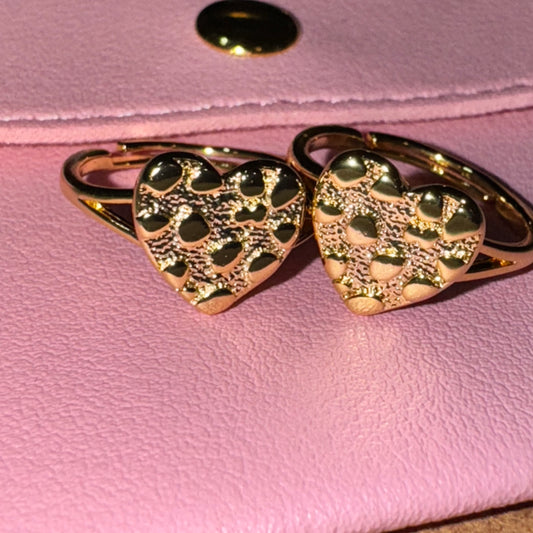 Textured Heart Ring