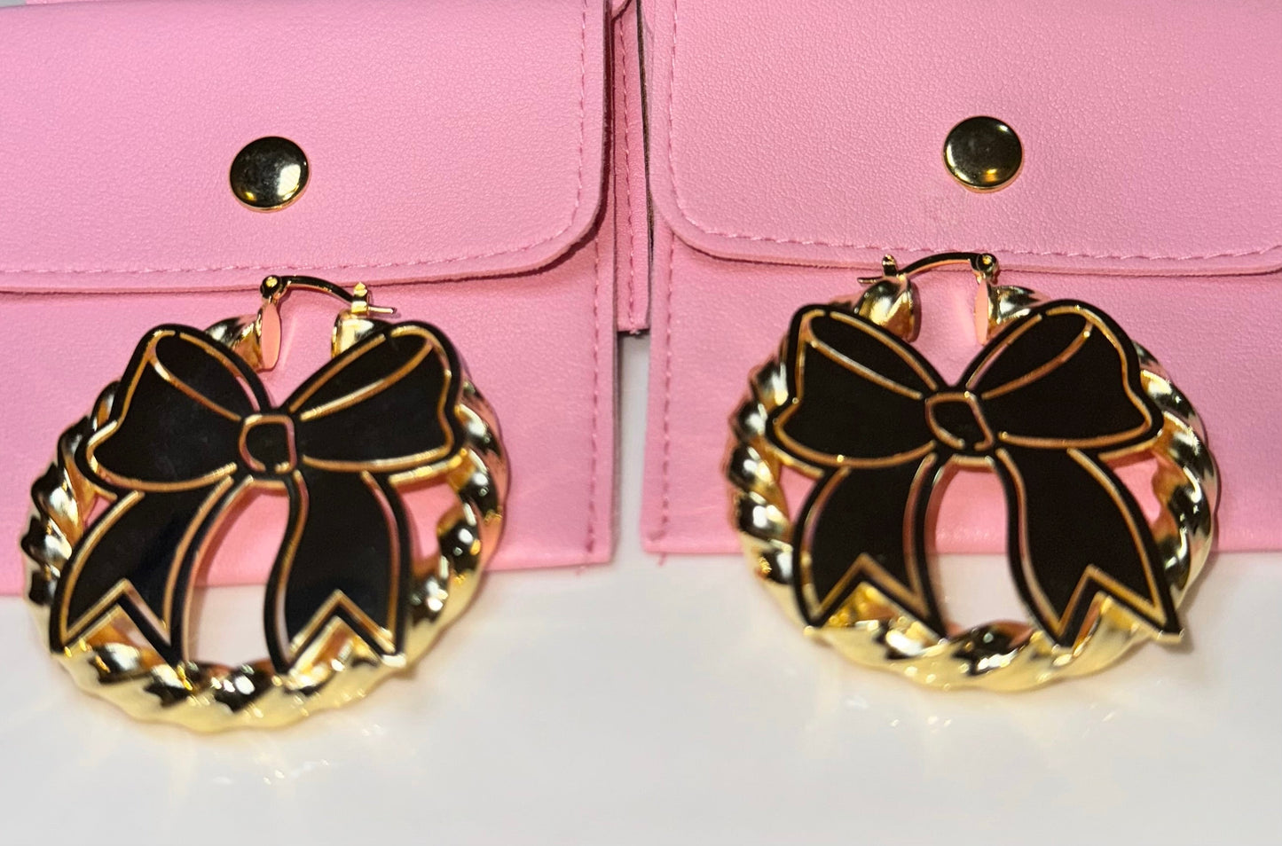 Bow Hoop Earrings